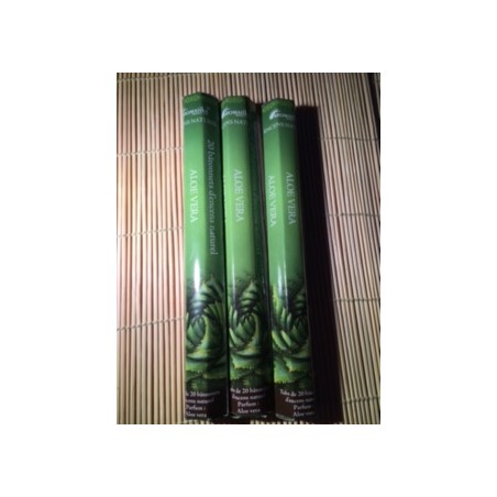 Tube de 20 Bâtonnets d'encens. Parfum: ALOE VERA