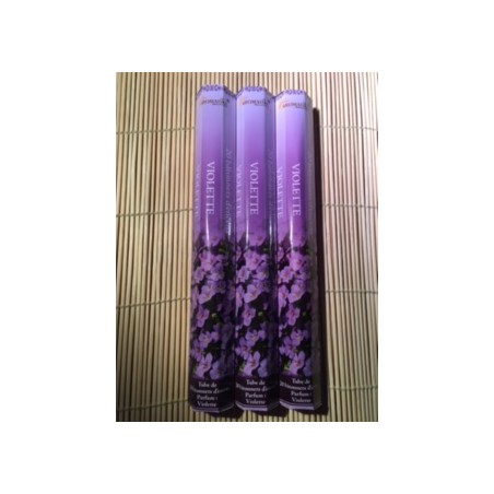 Tube de 20 Bâtonnets d'Encens. Parfum: VIOLETTE