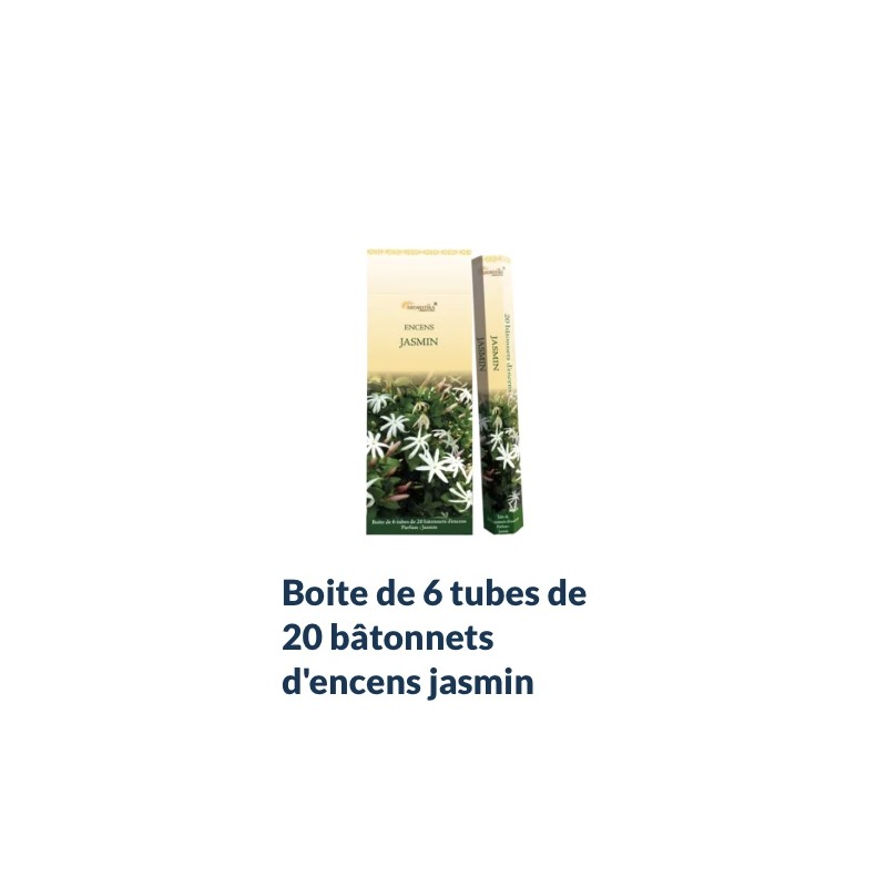 Boîte de 6 tubes Aromatika de 20 bâtonnets d'encens JASMIN