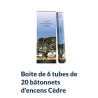 Boîte de 6 tubes Aromatika de 20 bâtonnets d'encens CEDRE