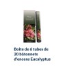 Boîte de 6 tubes Aromatika de 20 bâtonnets d'encens EUCALYPTUS