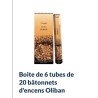 Boîte de 6 tubes Aromatika de 20 bâtonnets d'encens OLIBAN