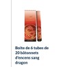 Boîte de 6 tubes Aromatika de 20 bâtonnets d'encens SANG DRAGON