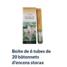 Boîte de 6 tubes Aromatika de 20 bâtonnets d'encens STORAX