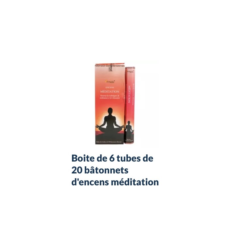 Boîte de 6 tubes Aromatika de 20 bâtonnets d'encens MEDITATION