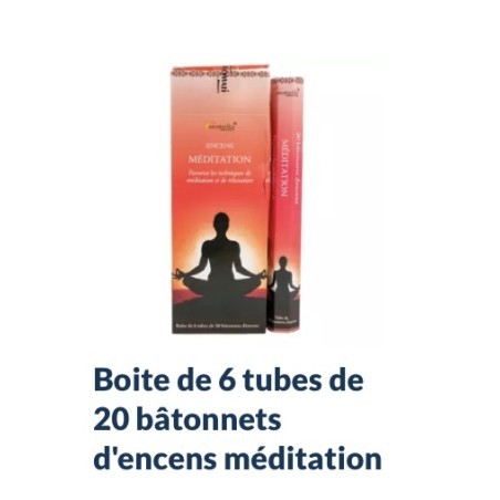 Boîte de 6 tubes Aromatika de 20 bâtonnets d'encens MEDITATION