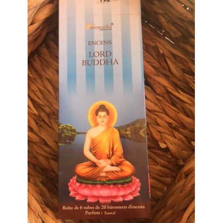 Boîte de 6 tubes Aromatika de 20 bâtonnets d'encens LORD BUDDHA