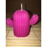 Bougie Cactus couleurs ROSE VIOLET PARME