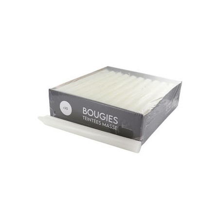 Boîte de 30 bougies claires