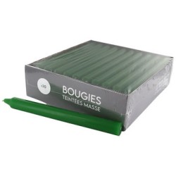 Boîte de 30 bougies vertes