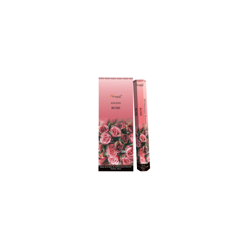 Boîte de 6 tubes Aromatika de 20 bâtonnets d'encens rose